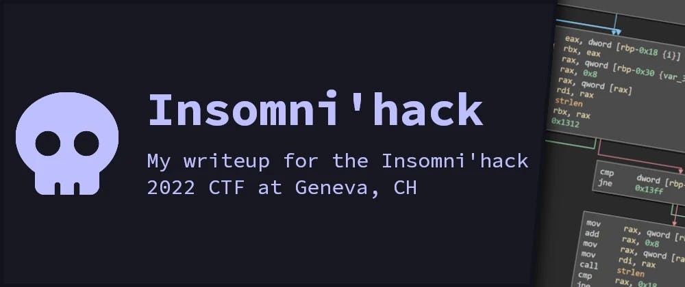 Insomni'hack 2022 CTF write-up Post Banner