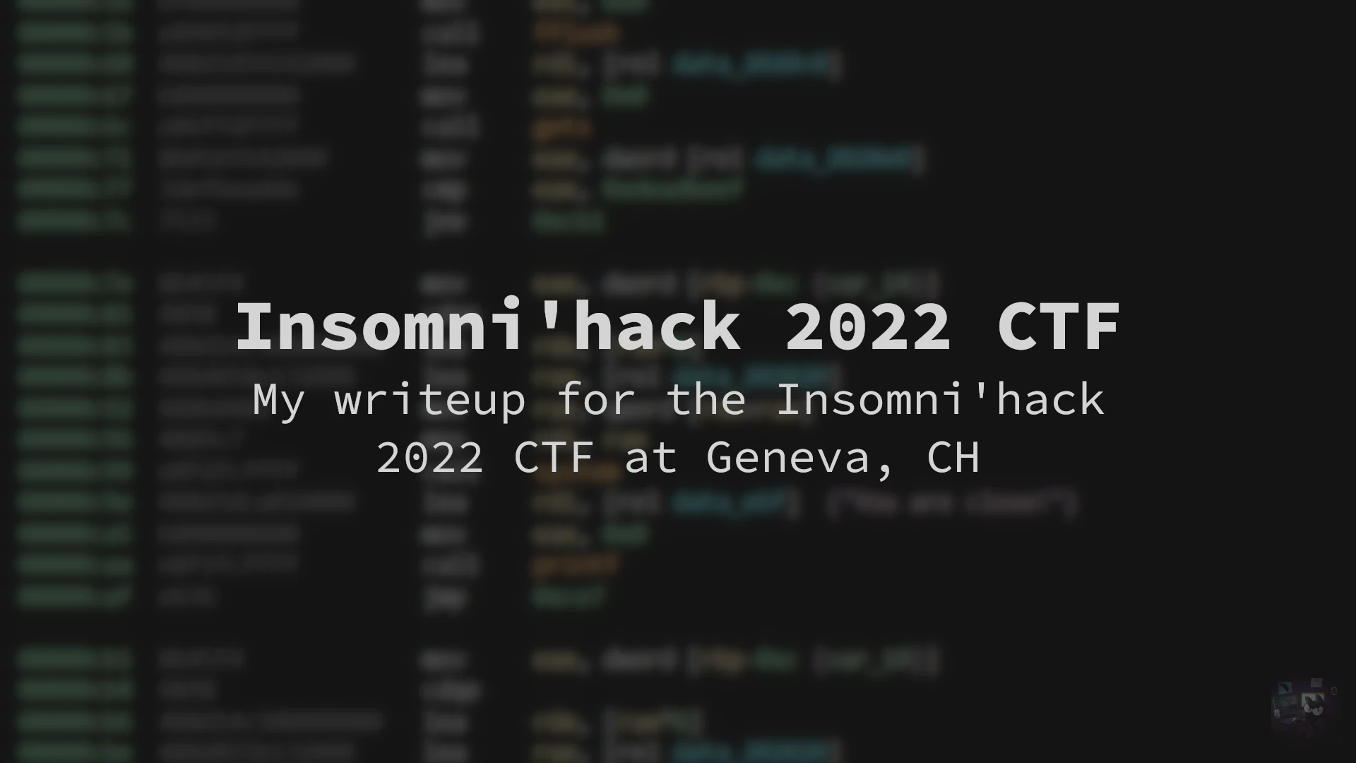 Insomni'hack 2022 CTF write-up