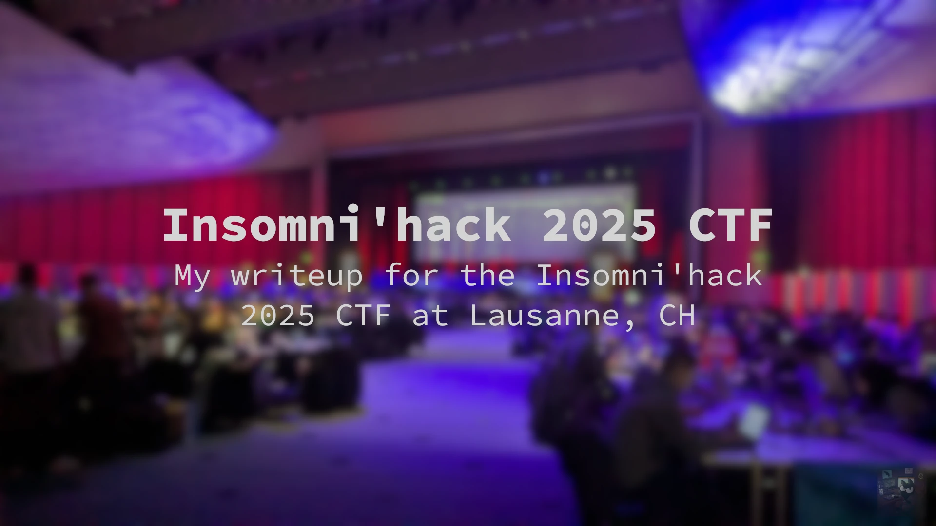 Insomni'hack 2025 CTF write-up post banner