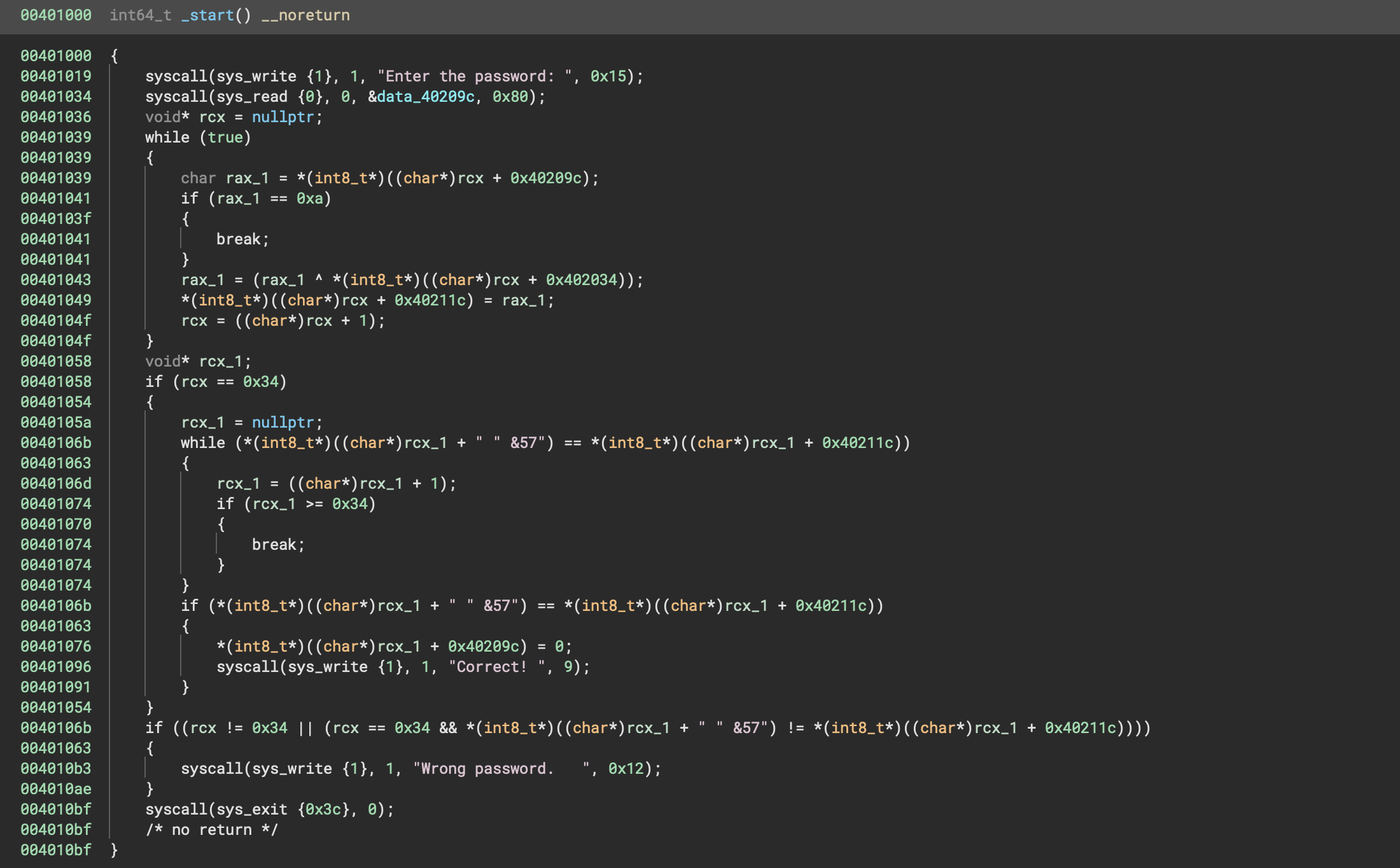 Binary Ninja Output